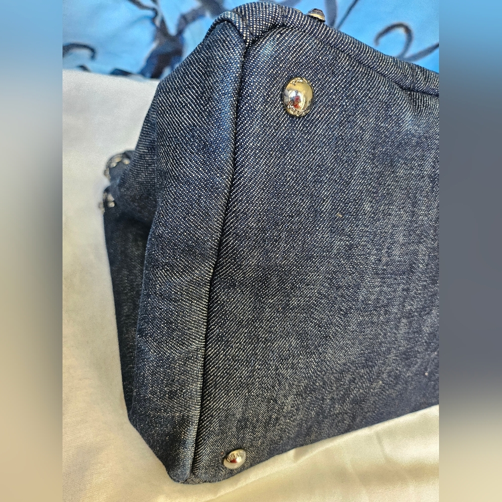 EUC Prada Canapa 2 way Studded Tote Bag - Picture 5 of 17